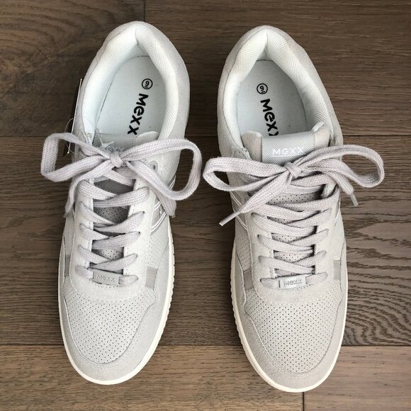 Mexx Hawk Casual Lace Up Sneakers w Imitation Leather Uppers in Grey Sz 9 - Picture 1 of 12